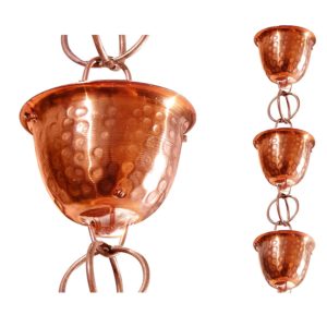 Monarch Pure Copper Hammered Cup Rain