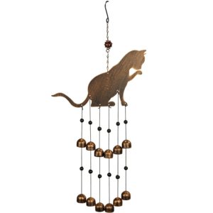 VP Home Fancy Feline Cat Outdoor Garden Decor Wind Chime