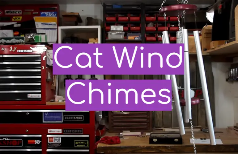 5 Cat Wind Chimes