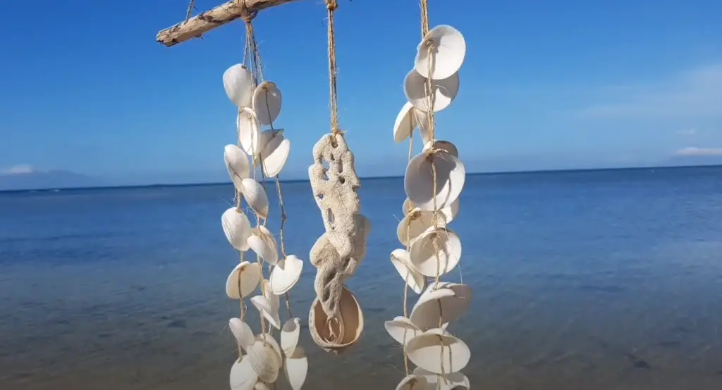 diy seashell wind chimes