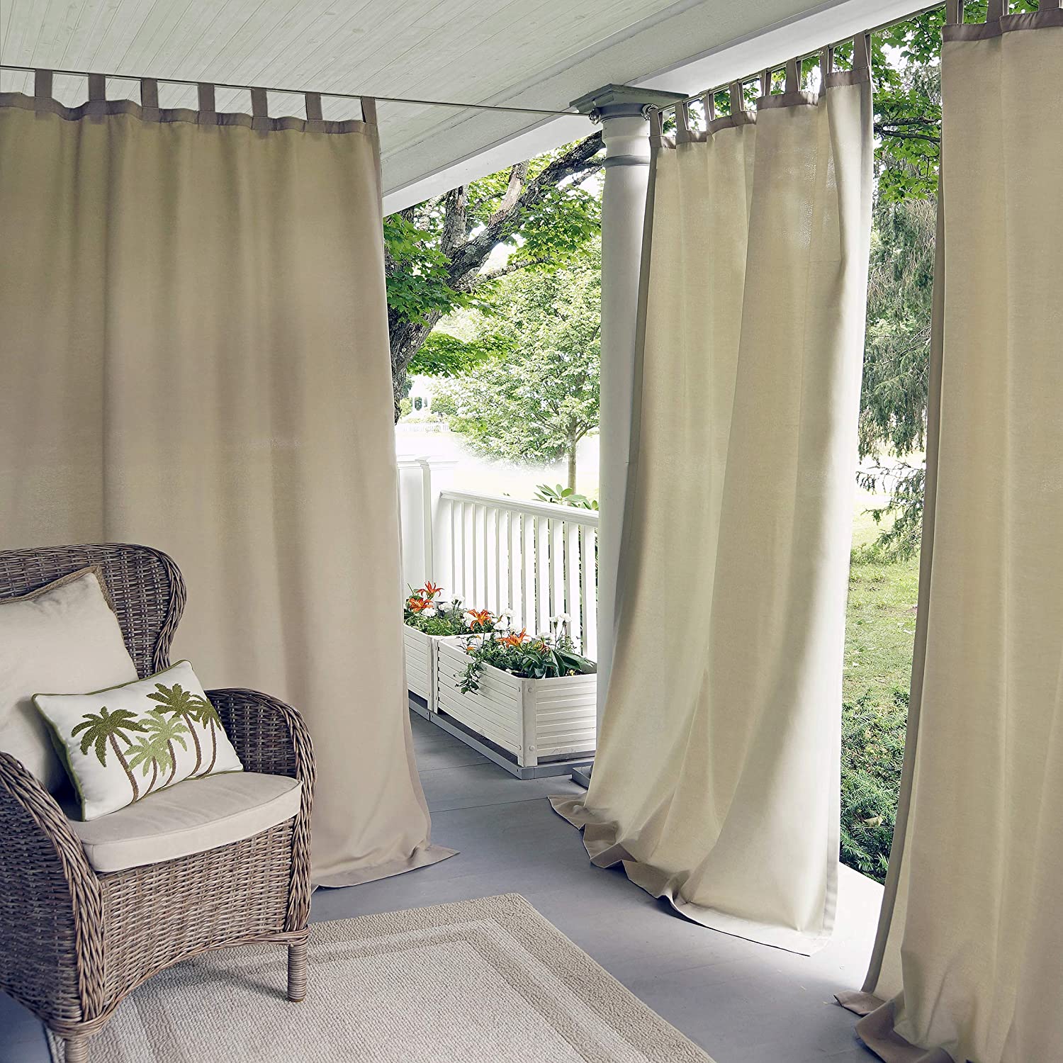 Top 5 Best Fabric Outdoor Curtains [2022 Review] - WindChimesGuide