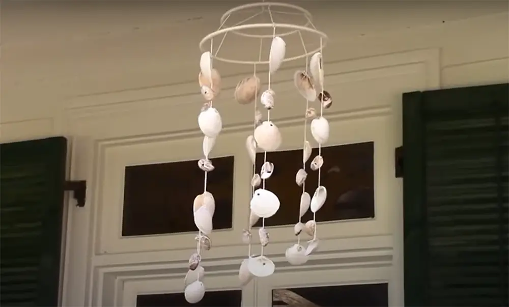 Method 3. Hanging Wind Chimes on a Porch