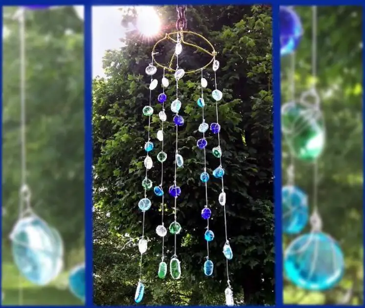 How do you make a fused glass wind chime