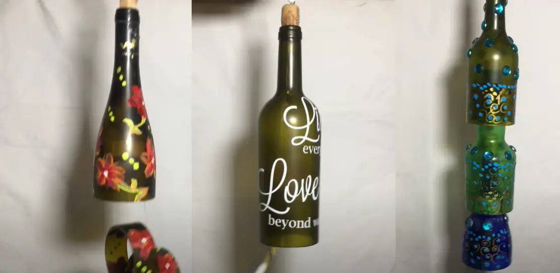Materials for wine bottle wind chimes