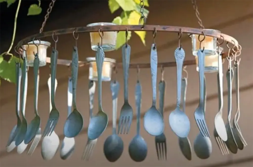 Rustic DIY Flatware Wind Chime